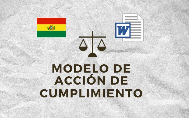 modelo de accion de cumplimiento bolivia en word