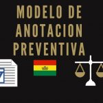 modelo de anotación preventiva bolivia