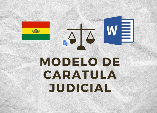 modelo de caratula judicial bolivia