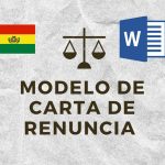 modelo de carta de renuncia bolivia en word