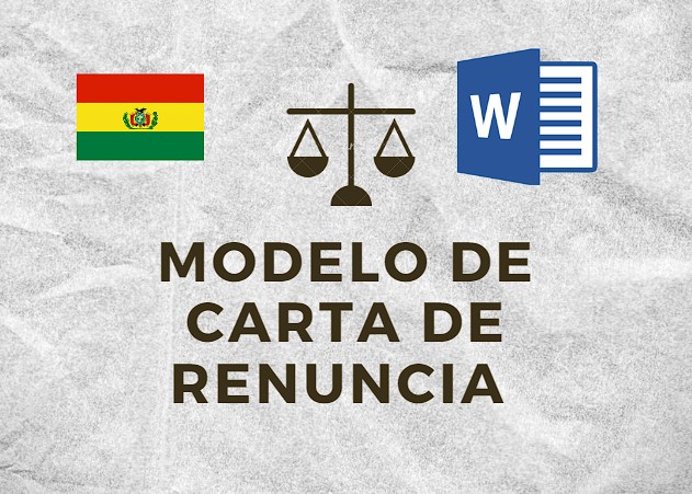 modelo de carta de renuncia bolivia en word