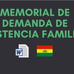 demanda de asistencia familiar bolivia actualizado