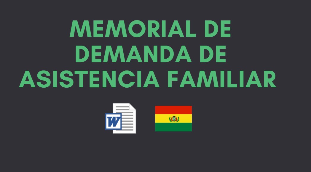 demanda de asistencia familiar bolivia actualizado