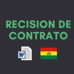modelo de recision de contrato bolivia