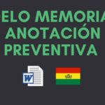 Modelo Memorial de Anotación Preventiva Bolivia