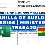 planilla de sueldos y salarios bolivia en excel descargar